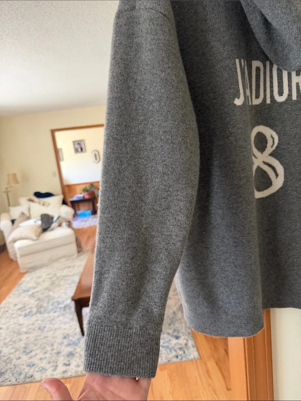 Authentic Christian Dior J'ADIOR 8' Hooded Cashmere Sweater  Size 6